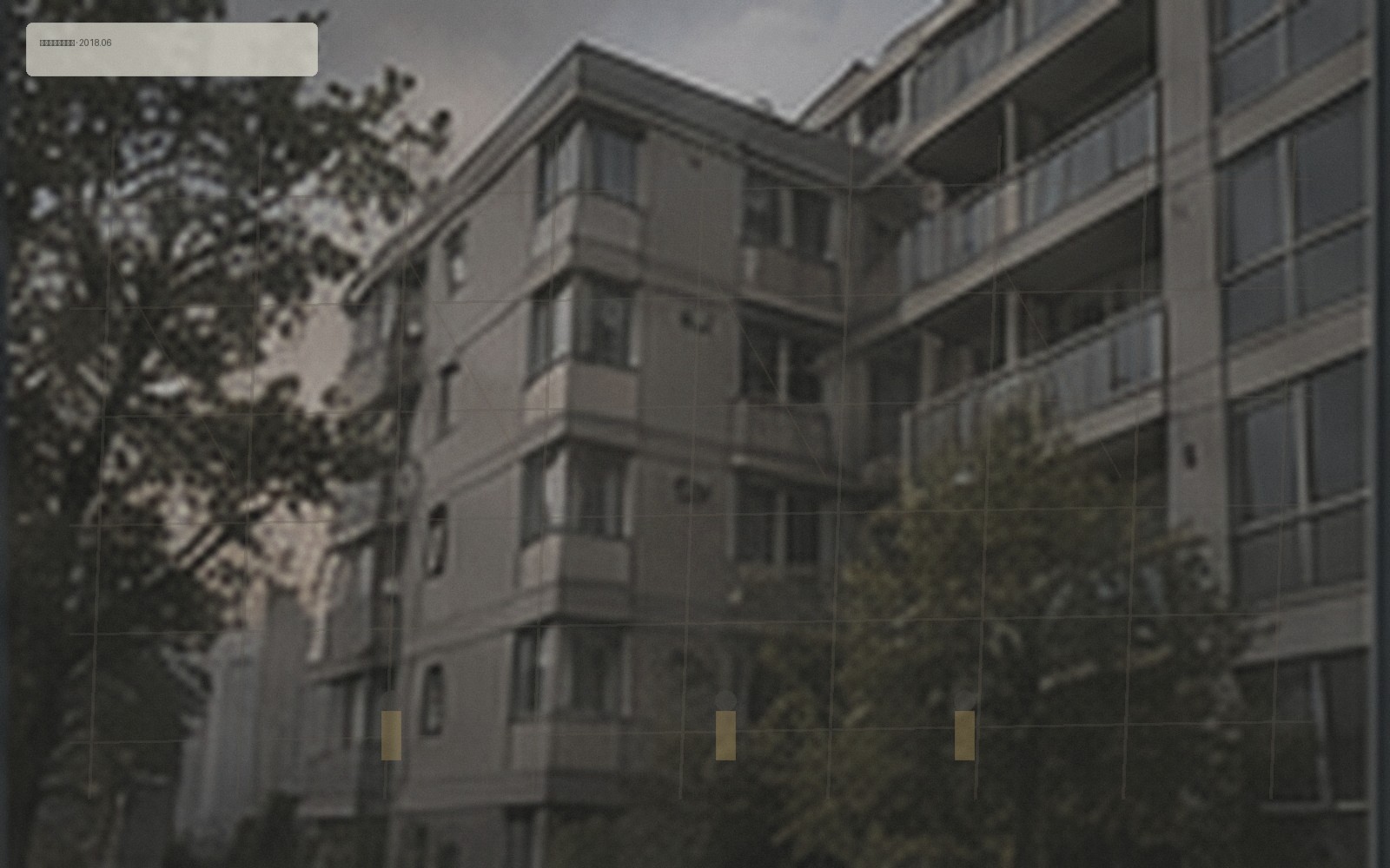2018年栖山公寓旧改施工记录,建筑外立面有脚手架和施工人员